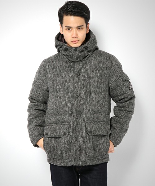 全国無料，全国無料，HOT FIDELITY x FREAK'S STORE ハリスツイード ダウンジャケット L グレー 50760 フリークスストア(Lサイズ)｜売買されたオークション情報、yahooの商品情報をアーカイブ公開 - オークファン Lサイズ