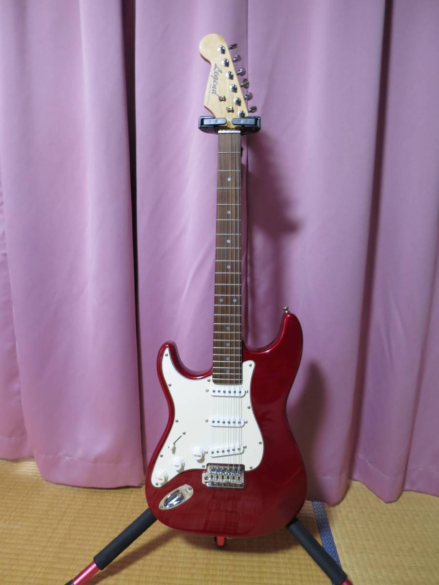Legend エレキギター ストラト レフティ レッド 赤 ※難アリ 検）レフトハンド 左 テレキャス ジャンク