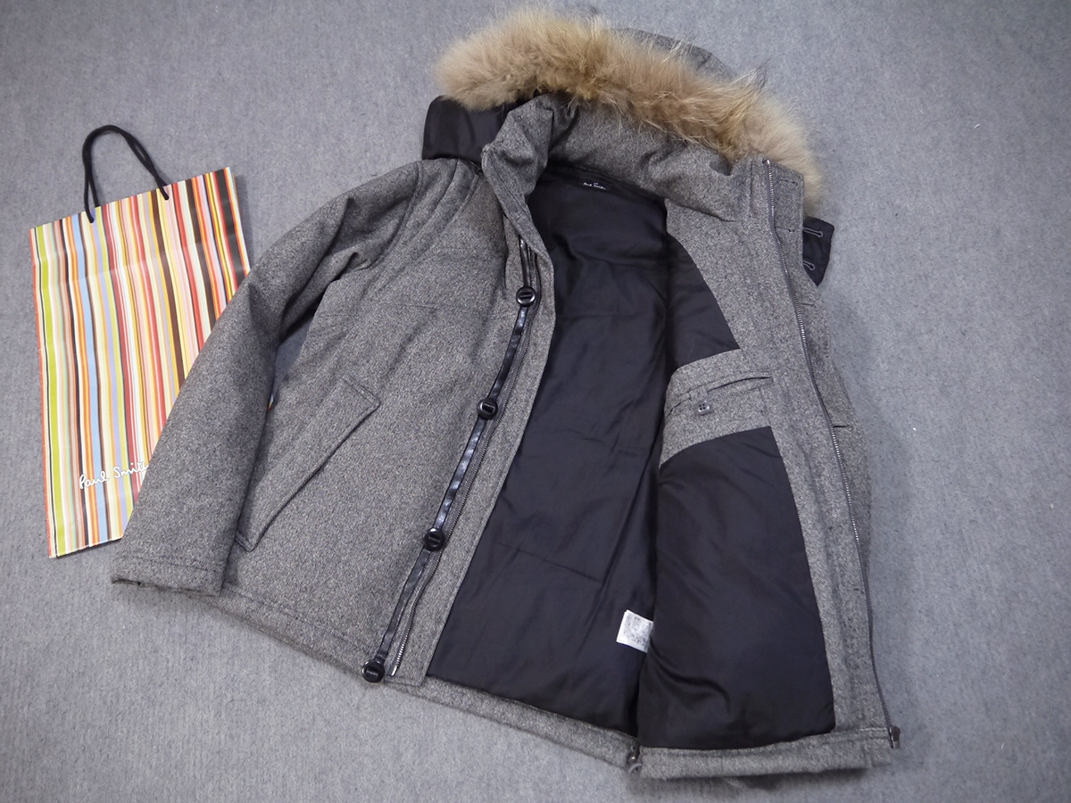 直売値下 ポールスミス（PS Paul Smith）の2WAYファーフードダウン 