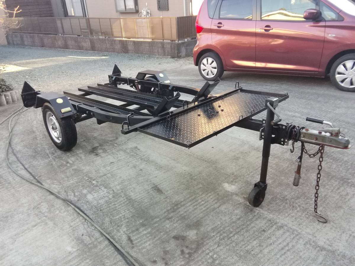 軽 シーマリン製バイクトレーラー2台積み仕様 最大積載量300kg バイク 