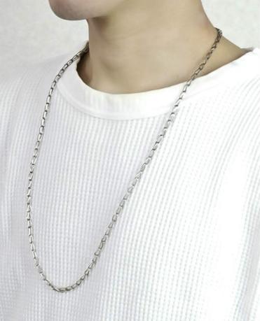 NAVAJO SILVER CHAIN NECKLACE - LONG ナバホ族 ロングシルバー