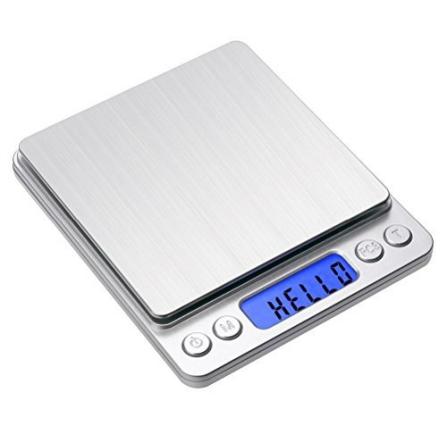 0.1g 3kgステンレス デジタル キッチン スケール 電池付 計量 ハカリ 卓上 はかり 電子 秤 クリックポスト メール便(はかり ...