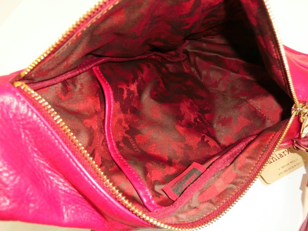 【国産 人気 定価28，080円】aniaryアニアリ ショルダーバッグ 本革　ボディバッグ　★ワイン　made in japan