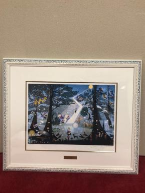 人気影絵作家 藤城清治 光る森 限定品 109/950 リトグラフ 箱なし 東京