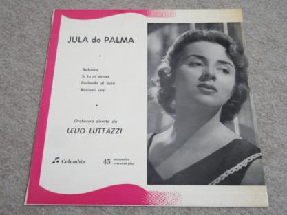 ★オリジナル！Jula de Palma - Lulio Luttazzi / Refrains / 4曲入り7インチ！伊Columbia原盤