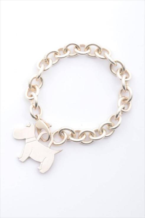 TIFFANY ティファニー ドッグ チャーム テリア プレート キーホルダー 