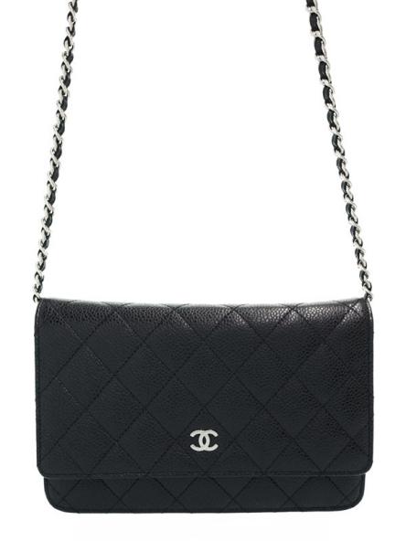 美品 【CHANEL】【シルバー金具】シャネル『マトラッセ チェーンウォレット』A33814 レディース 1週間保証