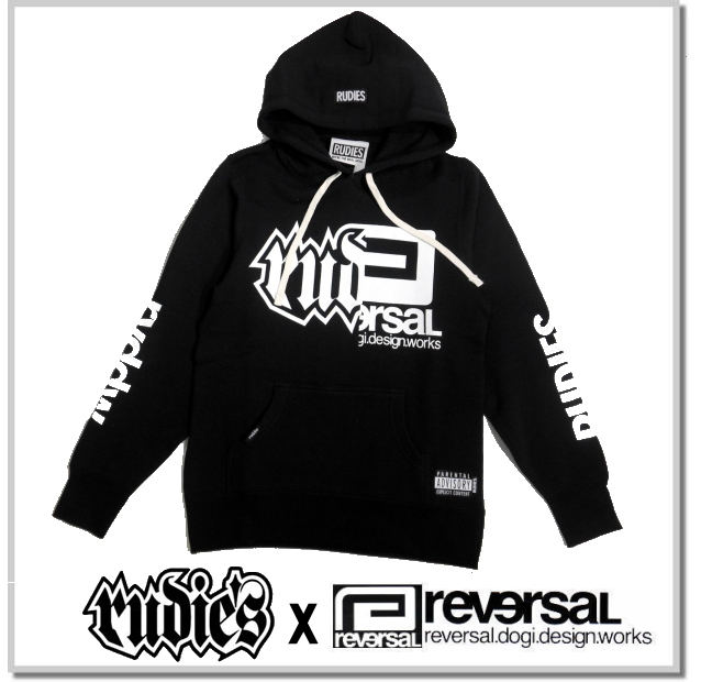 ルーディーズ reversal × RUDIE'S BRUTAL COMBINE HOOD SWEAT 84973-BLK-M スウェット パーカー プルオーバー リバーサル 