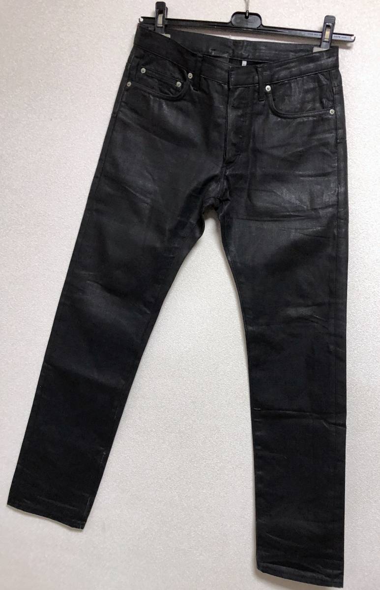 正規 エディ期 Dior Hommeディオールオム コーティングデニムパンツ黒  