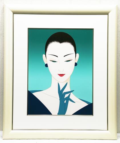  ＋ART 鶴田一郎 シルクスクリーン 女性像 真作 現代美人画壇重鎮 多摩美卒 個展 #ps18030128AOLCq1(シルクスクリーン)｜売買されたオークション情報、yahooの商品情報をアーカイブ公開 - オークフ シルクスクリーン
