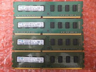 S462. SAMSUNG / PC3-10600U / M378B5273DH0-CH9 / 4GB x 4枚セット / 計16GB / 簡易動作確認済