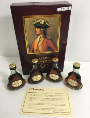 ☆古酒☆HENNESSY /ヘネシー XO ミニボトル4本セット 箱入