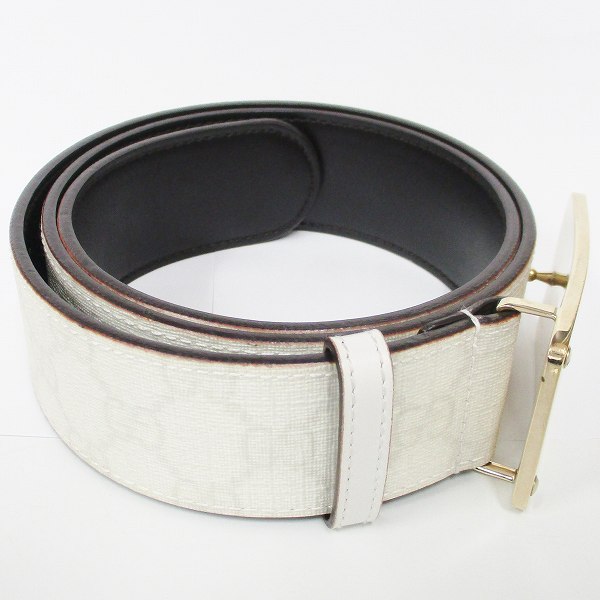 GUCCI グッチ レザー GUCCI（ベルト ホワイト ホワイト⁄白色系）の 