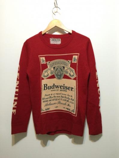 Lancaster Budweiser | Vintage Red Sweaters Beer Mens Sweater Style