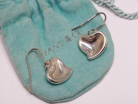 正規良品【ティファニー 925】カーブドハート ピアス レディース