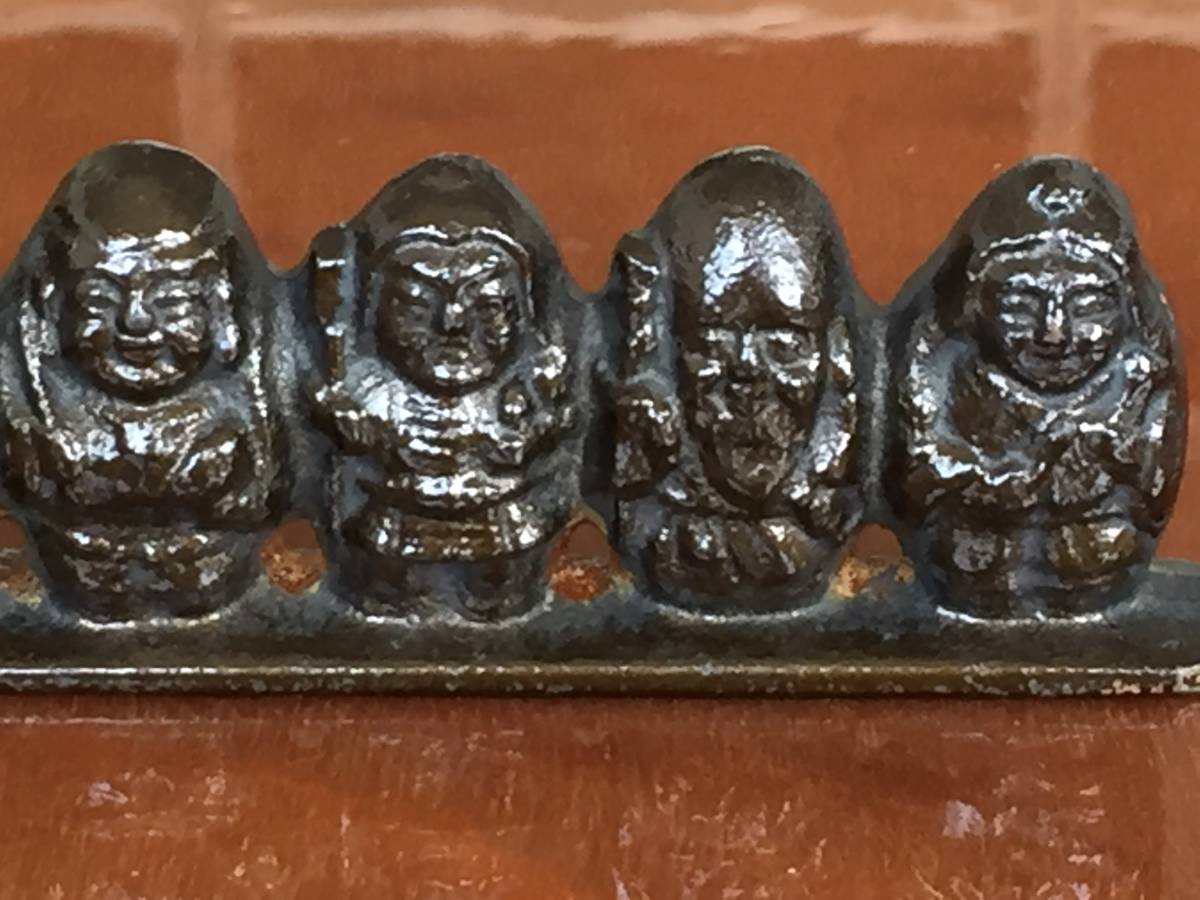 可愛い★七福神★　文鎮　置物　鉄製　ジャンク品_3