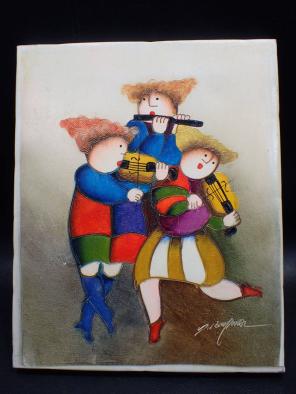 義】 世界的な画家 ジェイ・ロイバル(1944-) 油絵 直筆画 本物保証 F3