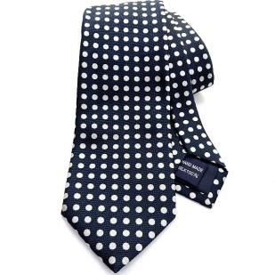 中古】マイケル J ドレイク Michael J. Drake シルク プリント 小紋柄