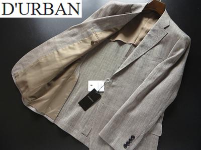 新品◆6，3万 春夏 日本製★ダーバン D'URBAN∞QUALITY★麻・シルク混ウールジャケット AB6 茶