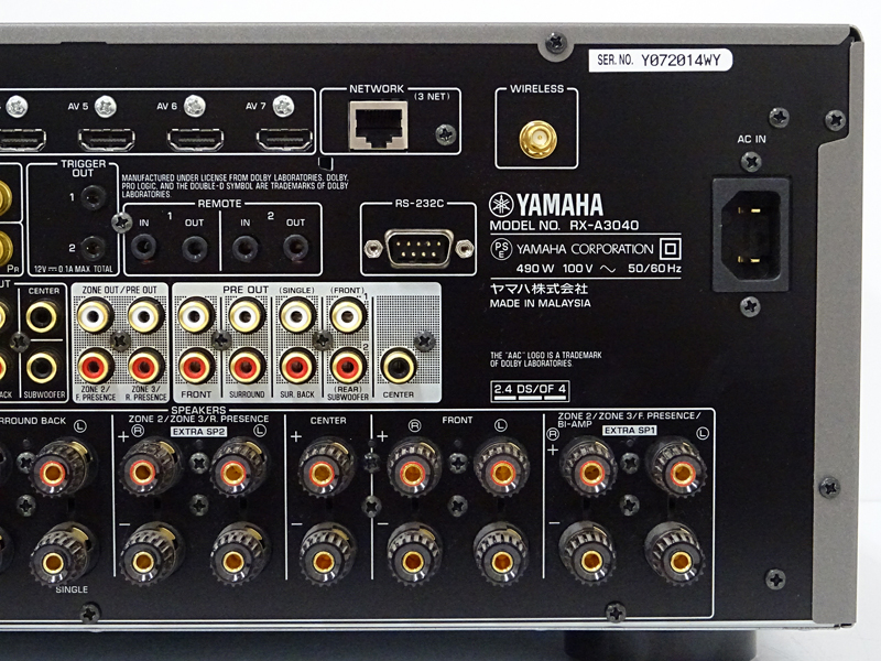 オーディオ機器 【動作確認済み】YAMAHA AVレシーバー RX-V467