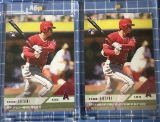 新作入荷，2026 1円スタート 大谷翔平 topps now メジャーデビュー戦初打席初安打 英語版 日本語版２枚セット(Topps)｜売買されたオークション情報、yahooの商品情報をアーカイブ公開 - オークファン シングルカード