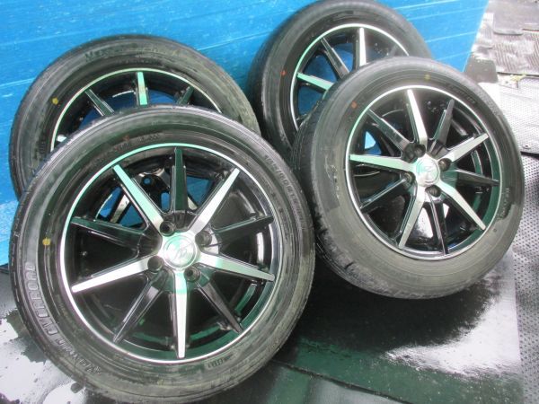 185/60Ｒ15 ニッサン キューブ装着 ZINA ジーナ アルミホイール付ラジアルタイヤ　夏タイヤ 4本