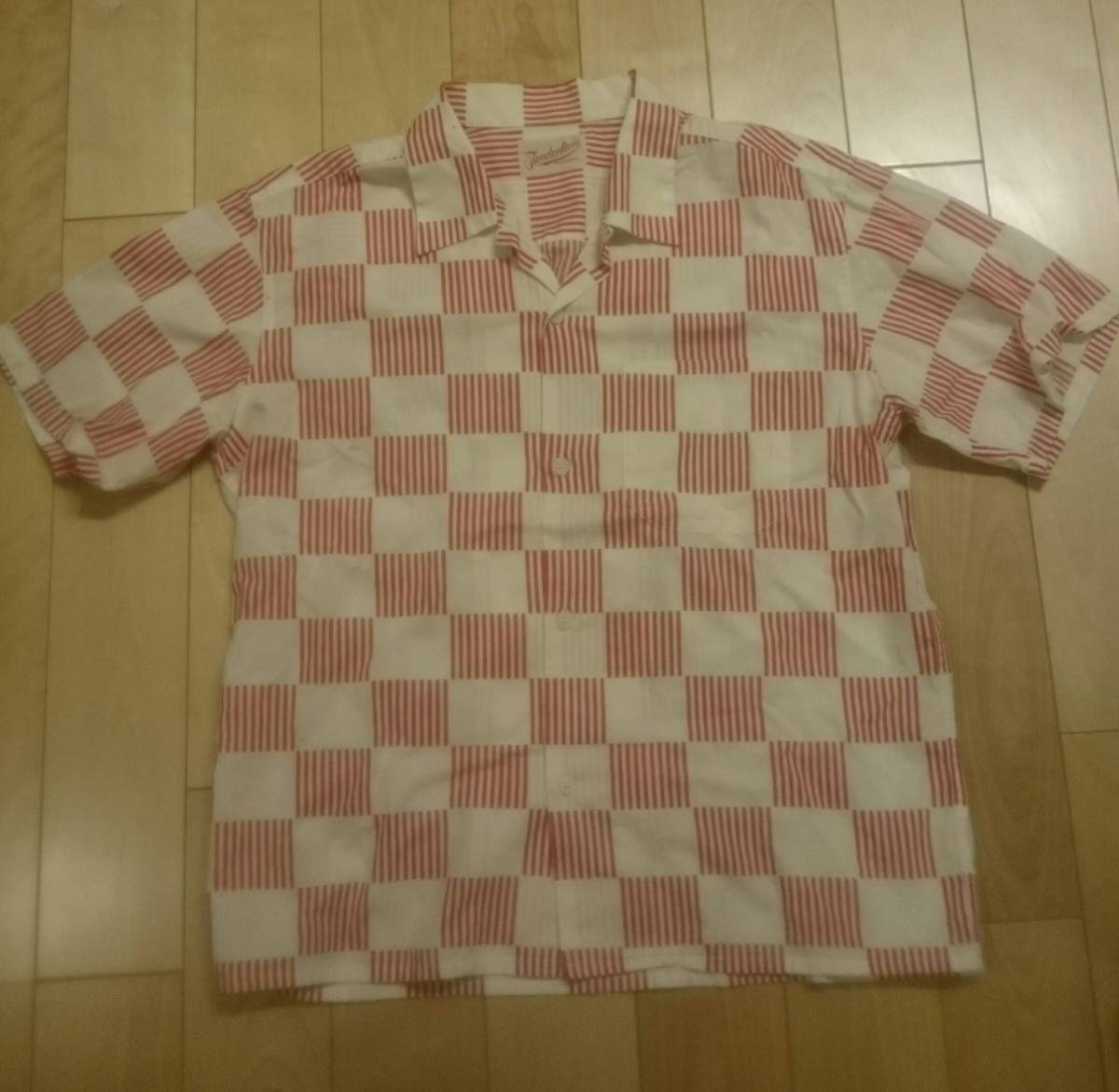 良好 TENDERLOIN/テンダーロイン T-CHECKER SHT C チェッカーフラッグ サイズＳ