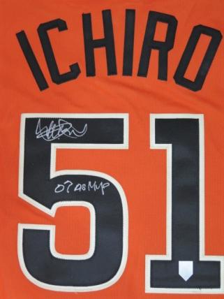 イチロー直筆サイン「07MVP」書込2007年オールスター最優秀選手賞記念