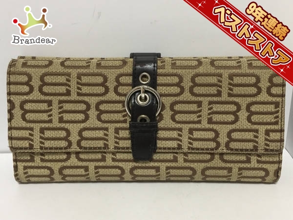 バレンシアガライセンス BALENCIAGA BB 財布 長財布 ジャガード×レザー