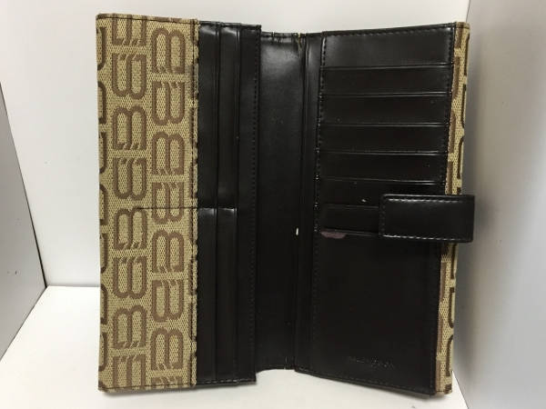 バレンシアガライセンス BALENCIAGA BB 財布 長財布 ジャガード×レザー