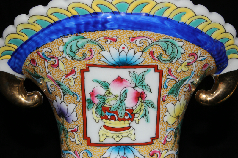 清時代 花瓶 eBay 希少 花生 唐物 中国美術 同治年製 色絵 江 唐