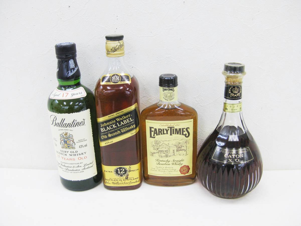 空瓶 5本セット ウイスキー テキーラ 1円～キ◇最落なし 洋酒4本セット ウイスキー ブランデー 4本セット 未