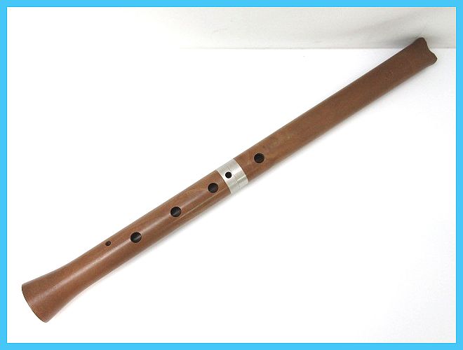 82338☆プラスチック尺八/一尺八寸・7孔/む銘/全長約54cm/重さ約394g