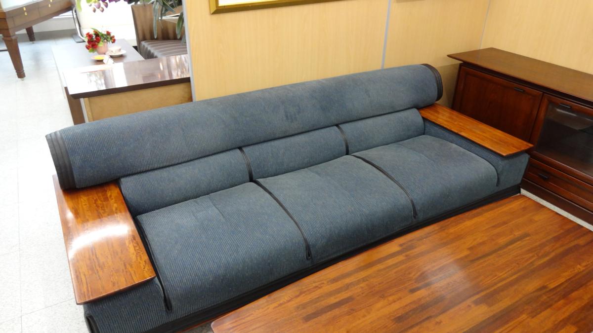 カリモク□3人掛ソファー□ビベンテ□ZE91□長椅子□美品□/