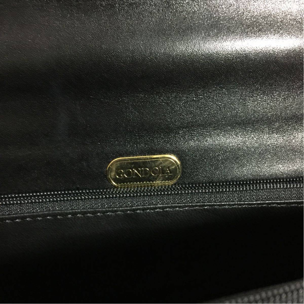 約20万 gondola 本クロコ カイマン 2way バッグ セカンドバッグ ショルダーバッグ 本革です