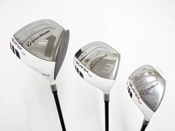 中古 TaylorMade BURNER HUBUKI FREX R 9本 キャディバッグ セット T3111928