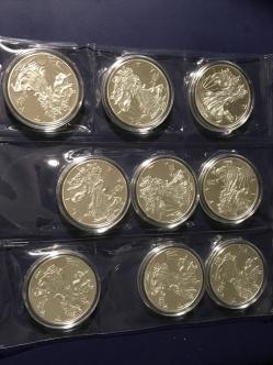 2000年 アメリカ イーグル 1oz紀念コイン 9枚、 【公式通販】