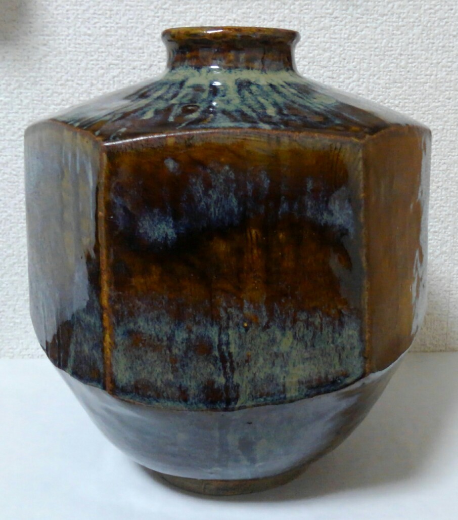 【新品，格安】 肥後 人吉 一勝地焼 手捻五角面取瓶 検：高田 小代(陶磁一般)｜売買されたオークション情報、yahooの商品情報をアーカイブ公開 - オークファン 陶磁一般