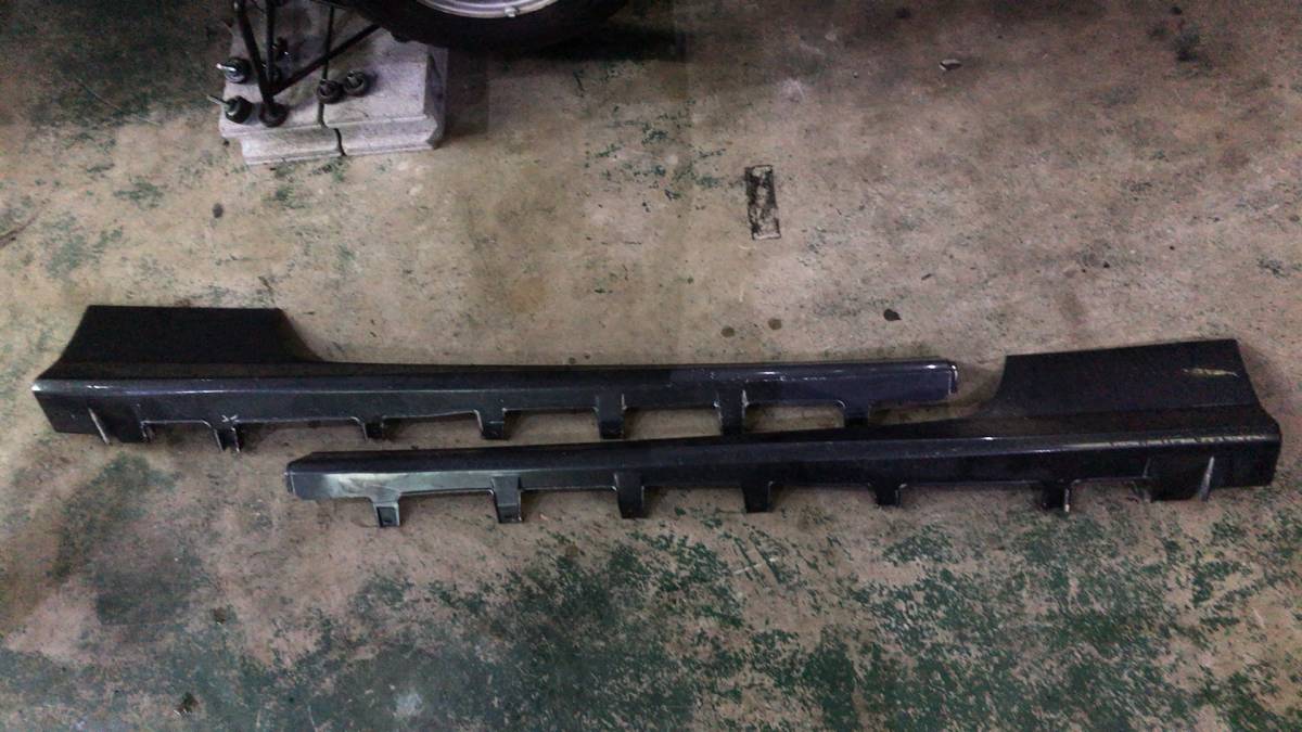 180SX 後期 純正 サイドステップ サイドスカート ガンメタ 左右セット 