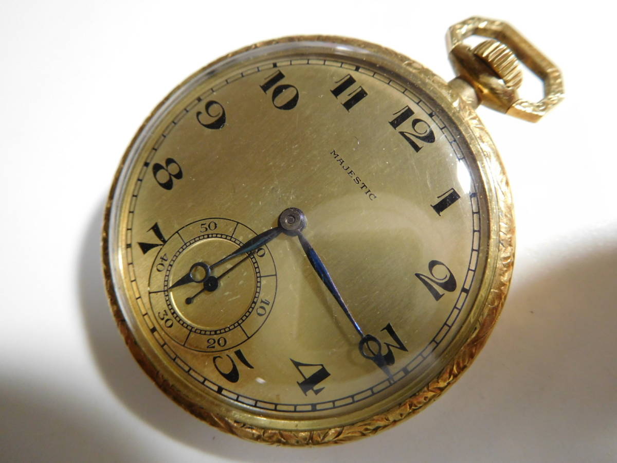 1円～ジャンク品 MAJESTEC クォーツ 懐中時計(C-テ68) Yahoo