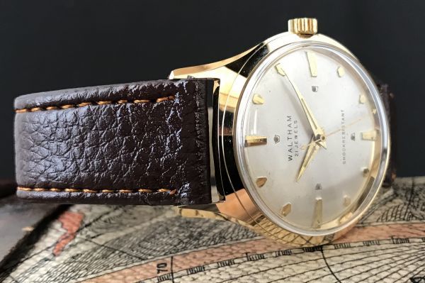 【ゴールドトーンが美しい】ウォルサム☆ アンティーク ヴィンテージ 手巻き メンズ腕時計 極美品_5