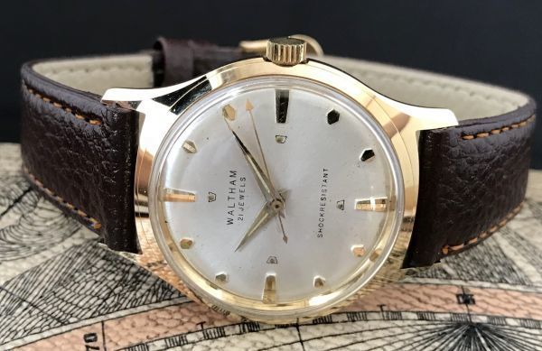 【ゴールドトーンが美しい】ウォルサム☆ アンティーク ヴィンテージ 手巻き メンズ腕時計 極美品_6