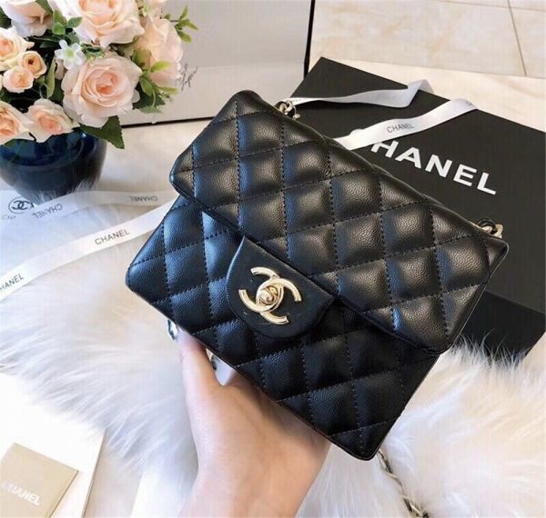 限定☆シャネル・CHANEL□ チェーンショルダーバッグ☆ラムスキン☆黒 