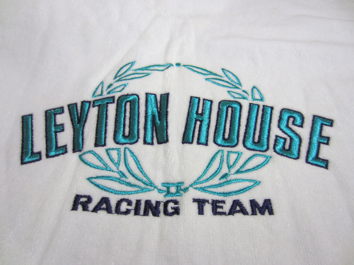売れ筋】 レイトンハウス タオル 白 刺繍 未使用 LEYTON HOUSE RACING 