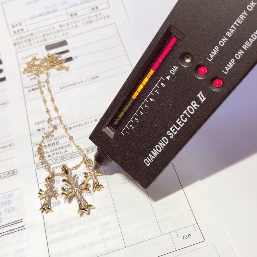 クロムハーツ ツイストチェーン 22k 18inch インボイス原本　レシート インボイス原本付 クロムハーツ 22k タイニーCHクロス・ベビーファット