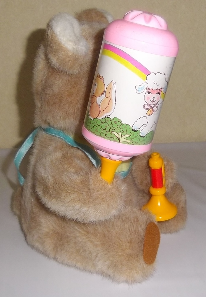 ◆アルプス商事 　動作品　くまさん人形◆レトロ 　日本製　玩具 　ガラガラ　ラッパ　電動　昭和おもちゃ　 ビンテージ_5