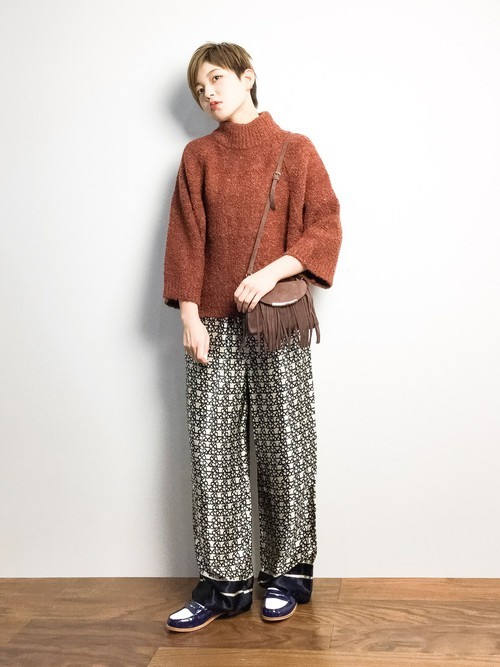 45rpm □ レーヨンサテンかごめRプリントパンツ / size0 / price32,400