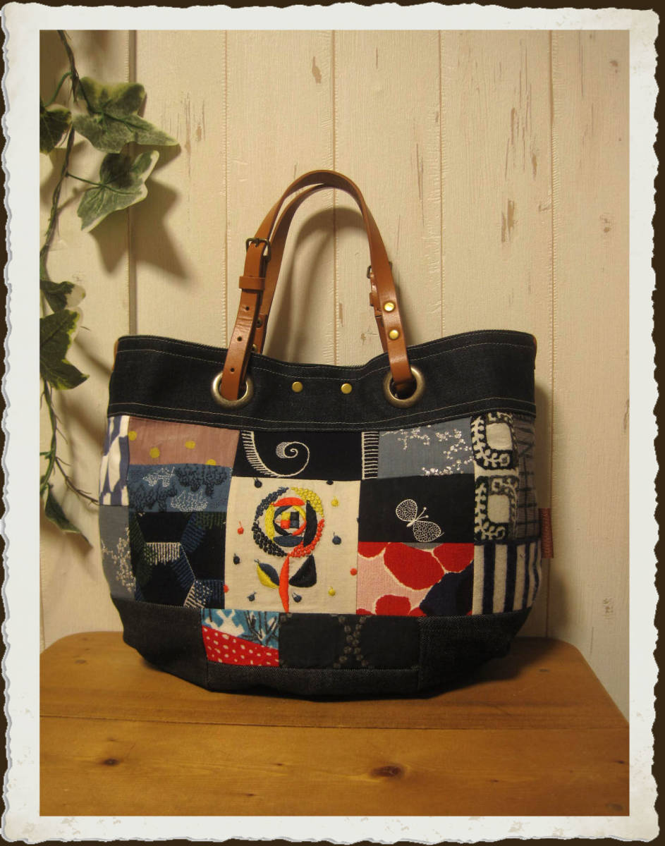 ミナペルホネン＊2wayショルダー＊ハンドメイド＊sand rose バッグ