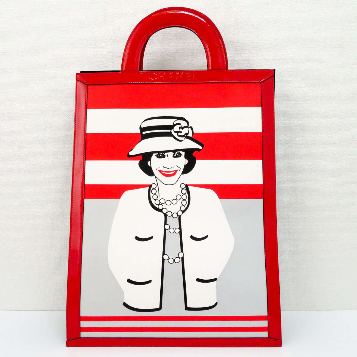 マドモアゼル シャネル チョコバー VUITTON モノグラム ネヴァーフルMM／ショルダー 質イコー 中古 シャネル マドモアゼル トートバッグ ハンドバッグ パテント レザー 質流