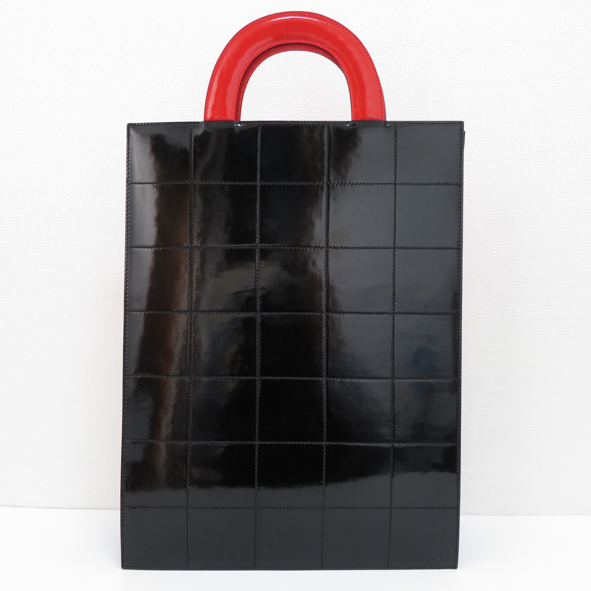 マドモアゼル シャネル チョコバー VUITTON モノグラム ネヴァーフルMM／ショルダー 質イコー 中古 シャネル マドモアゼル トートバッグ ハンドバッグ パテント レザー 質流